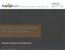 Tablet Screenshot of cayugadisplays.com
